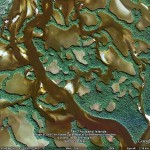 ten-thousand-islands-medium Sunglint creates this optical illusion in a satellite image of part of the Ten Thousand Islands wildlife refuge.